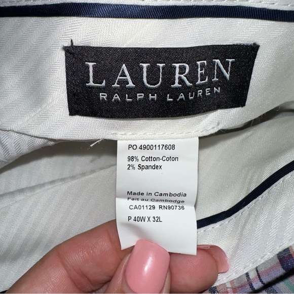Lauren Ralph Lauren Ultraflex Plaid Dress Pants 40x32 Classic Fit NWT - Picture 8 of 9